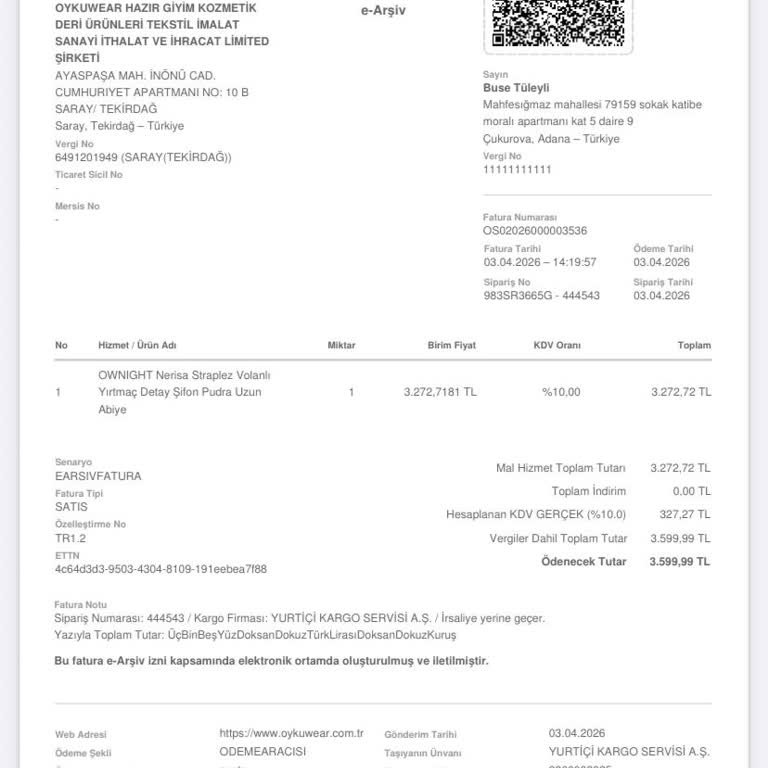 Acil Kına İçin Geciken Sipariş Ve İade Talebi