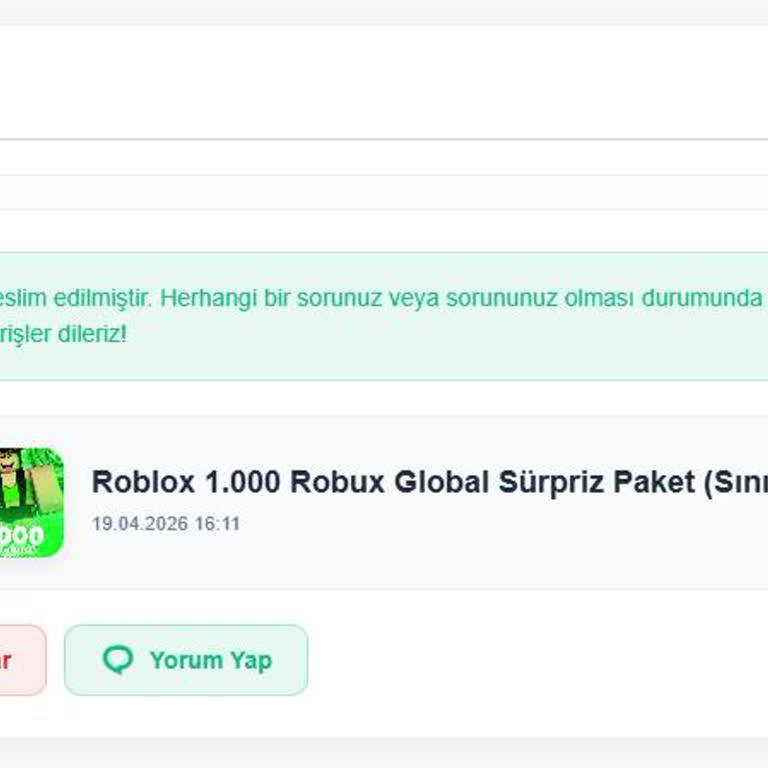 Yanıltıcı 1000 Robux Sürpriz Paketi: 340 TL’ye Sadece 2,95 Dolar Değerinde İndirim