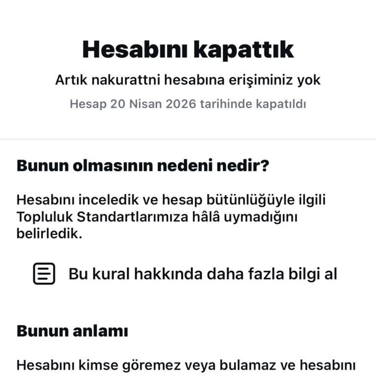Kimlik Doğrulama Hatası Nedeniyle Hesabım Yanlışlıkla Kapatıldı