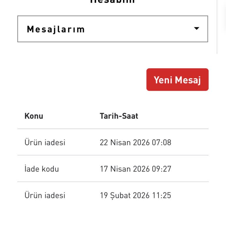 İade Kodu Oluşturulamıyor Ve Destek Yanıt Vermiyor