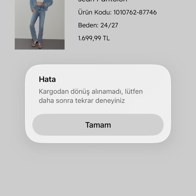 Kapıdan İade Seçeneği Yanıltıcı, Kargo Kodu Verilmedi