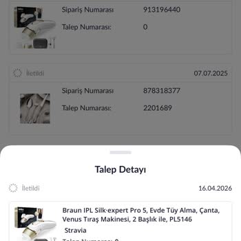 Braun Lazer Epilasyon Cihazı Arızalı, Satıcıdan Yanıt Gelmiyor Ve Ücret İadesi İstiyorum