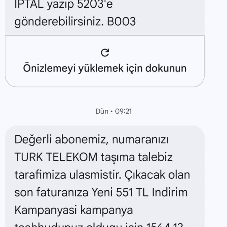 Türk Telekom İzinsiz Bilgi Paylaşımı Ve Zorla Geçiş Sonrası 1500 TL Cayma Bedeli