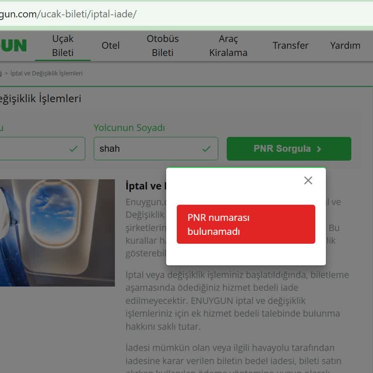 Enuygun’da Bilet İptalinde Sistem Hatası Ve Destek Eksikliği