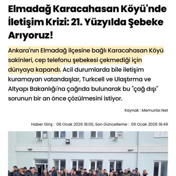 Karacahasan Mahallesinde Sürekli Çekim Ve İnternet Kesintileri İçin Acil Çözüm Talebi