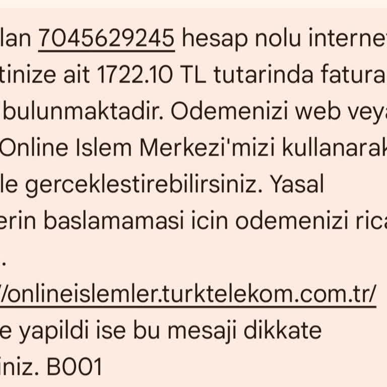 Digiturk Taahhüdünü Yerine Getirmedi, 1.722,10 TL Faturam Ödenmedi