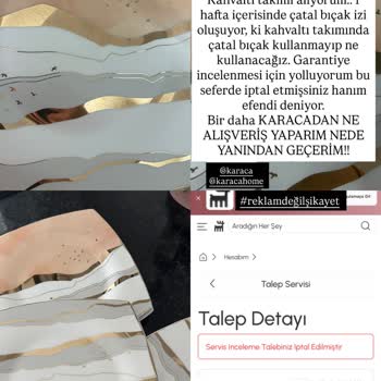Karaca Kahvaltı Takımında Hızlı Aşınma Ve Garanti Sürecinde Cevapsızlık