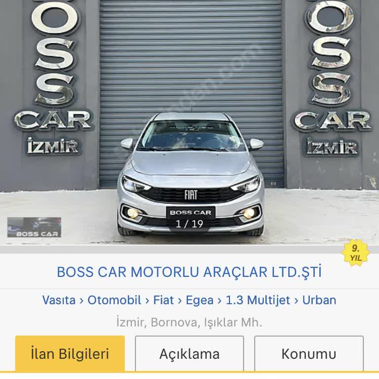 Boss Car İzmir'den Kapora İadesi Reddi