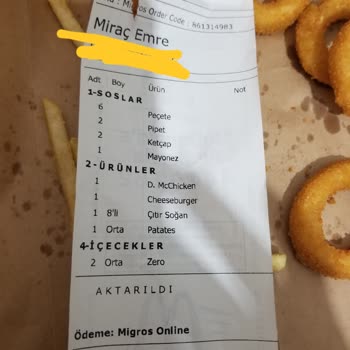 Yanlış Gelen Hamburgerler İçin Yetersiz İade Şikayeti