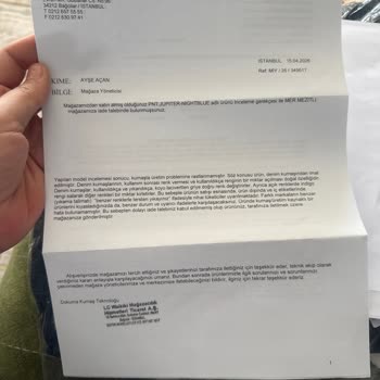 Aşırı Esneme Nedeniyle Alınan Kot Pantolonlar Üzerinde İade Talebi Reddedildi