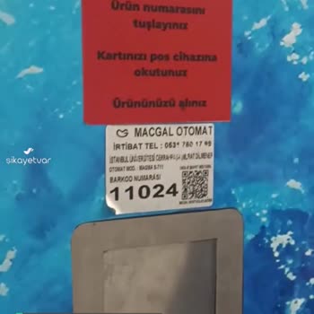 Macgal Otomat Ürün Vermedi Ama Ödedim