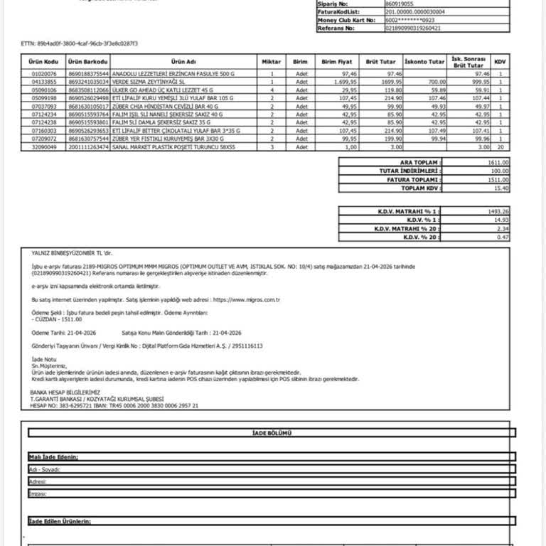 Teslim Edilmemiş 5 Litre Verde Zeytinyağı Ücreti Alındı Ve Geri Dönüş Yapılmadı
