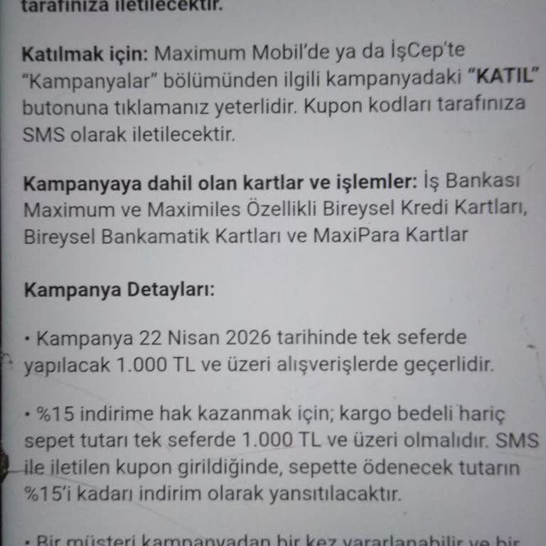Pazarama %15 İndirim Kuponunun SMS İle Gelmemesi Ve Çözüm Beklentisi