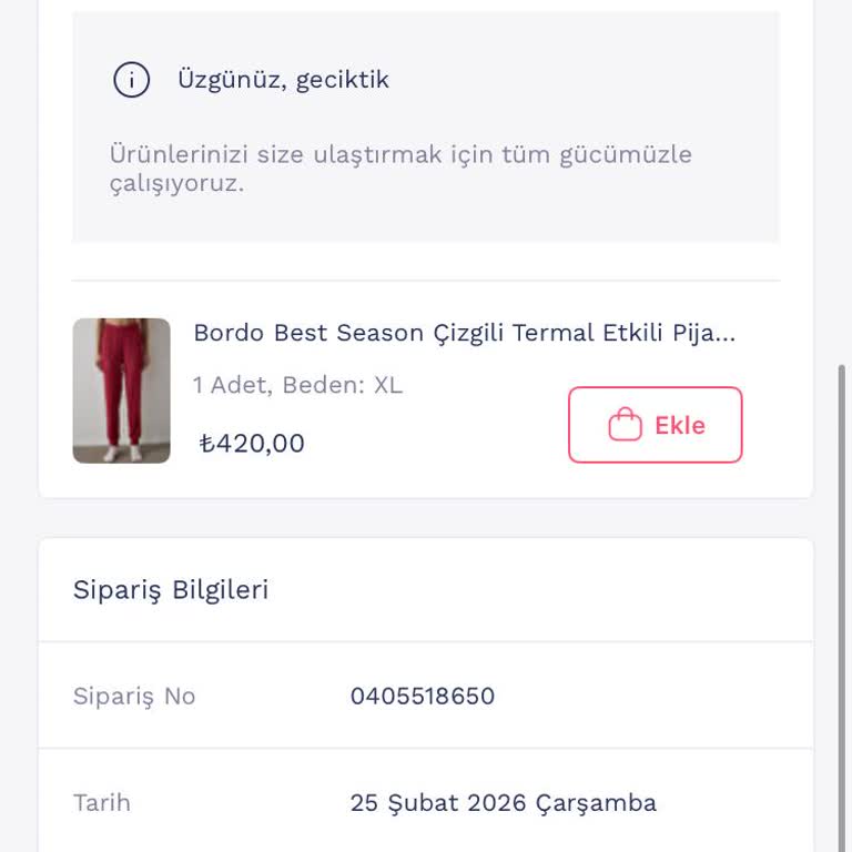 Penti'de Sipariş Gecikiyor, Ürün Yok Ve Müşteri Hizmeti Yanıtsız