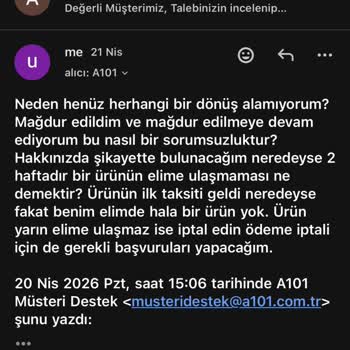 A101'de Yanlış Bulaşık Makinesi Teslimi Ve Çözüm Beklentisi