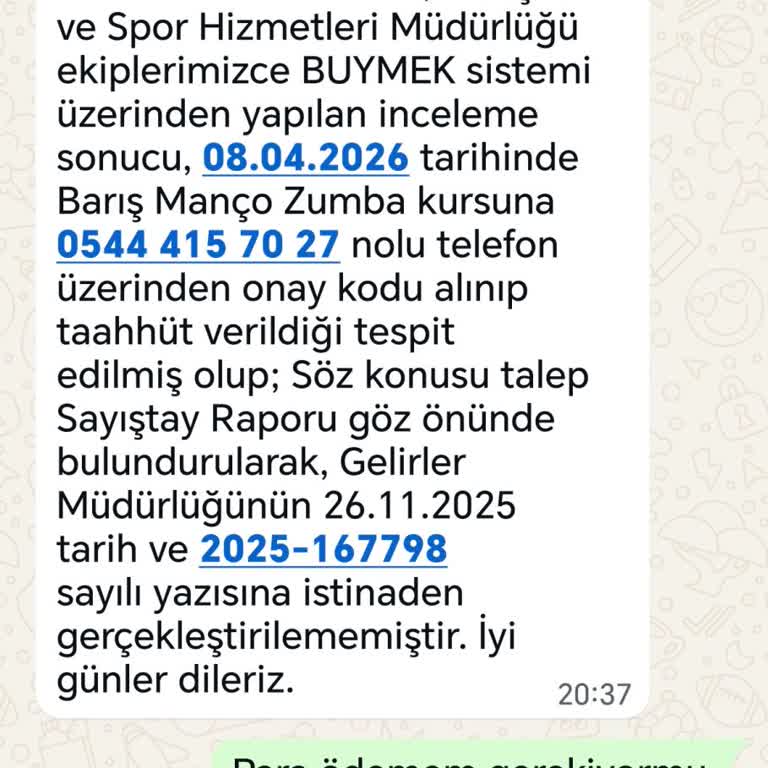 Gitmediğim Zumba Kursu İçin Alınan Borç ve Faizin İptali Talebi