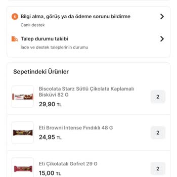 Siparişim Teslim Saatine Yakın Stok Yetersizliğinden İptal Edildi