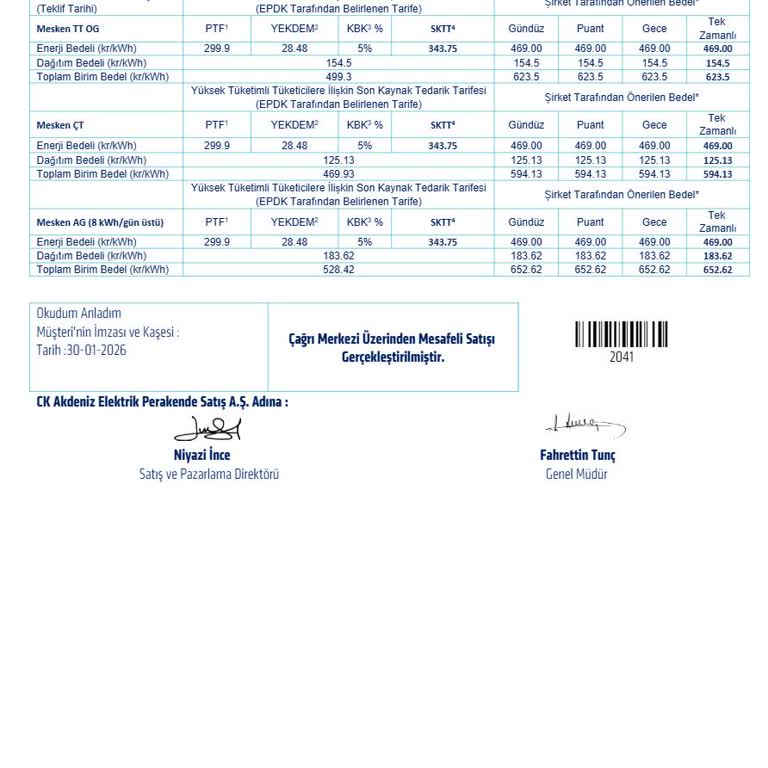 Sözleşmede Taahhüt Edilen Sabit Fiyat Aşıldı Nisan Faturamda Haksız Artış