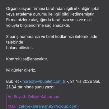 İstanbul’da İptal Edilen Müzikal İçin Şehir Dışı Katılımcının Yaşadığı Mağduriyet Ve Telafi Talebi