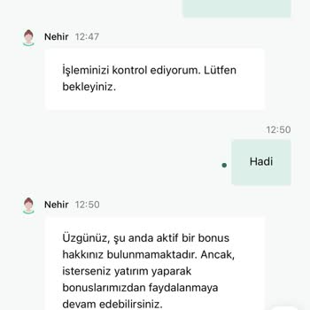 Söz Verilen 1500 TL Bonus Hesaba Yansıtılmadı Ve Destek Sessiz