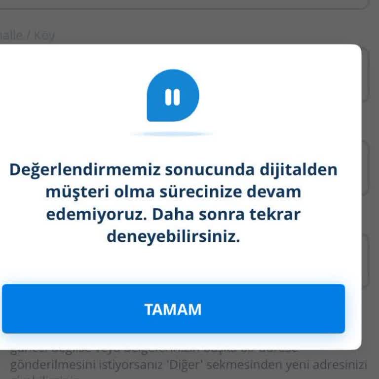 Denizbank Mobil Uygulamasında Adres Kaydı Sorunu