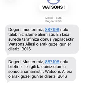 Watsons Kalemi Açmayan Ürün, Reddedilen İade ve Mağaza Çalışanının Kaba Tutumu