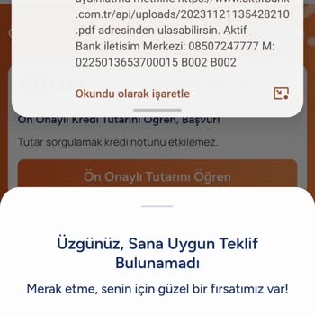 Yanıltıcı Ön Onay Mesajı Kredinin Onaylanmamasına Sebep Oldu