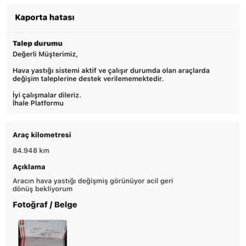 Ekspertiz Hatası Ve Arabam.com’dan Tazminat Talebi