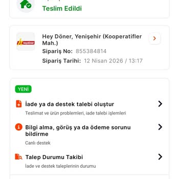 Dönerde Sert İp Parçası Ve Cevapsız İletişim