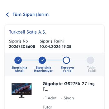 Turkcell Pasaj Monitör Teslimatı 12 Gün Gecikme Ve Kuryenin Yalanı