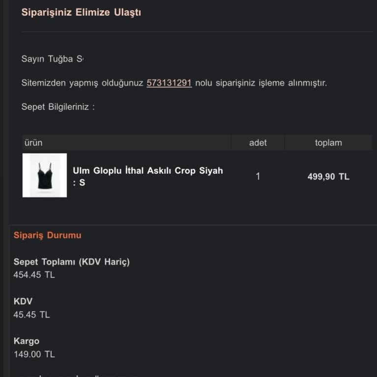 Mutty Butik’tan Bluz Siparişinde Teslimat Ve İade Sorunu