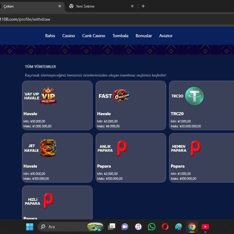Vaycasino Kazancım İçin Minimum Çekim Limiti 3000 TL’ye Düşürülmesini İstiyorum