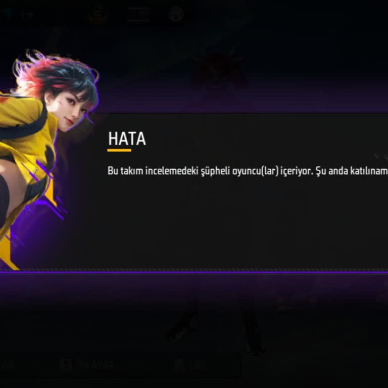 Garena Free Fire Hesabım Şüpheli Uyarısı Nedeniyle Haksızca Takım Erişimi Engellendi