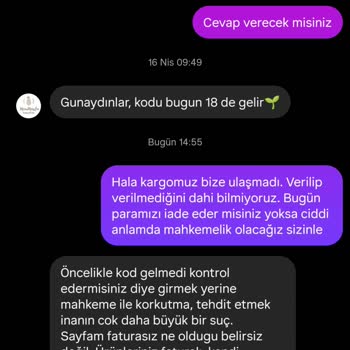 Sipariş Edilen Hastane Çıkış Seti Gönderilmedi Ve Müşteri Suçlandı