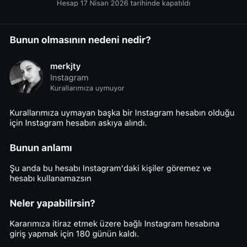 İki Instagram Hesabımın Sürekli Askıya Alınması Ve Kimlik Doğrulama Sonrası Çözüm Bulamaması