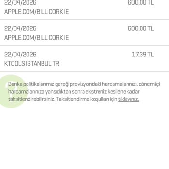 Enpara Kartımdan İzinsiz Apple Ödemeleri Ve Geri İade Talebi