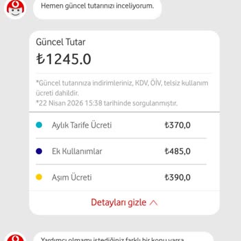 Vodafone'da 20 GB Paketim 5 Günde Tükendi Ve Aşım Ücretleri Haksız Şekilde Uygulandı