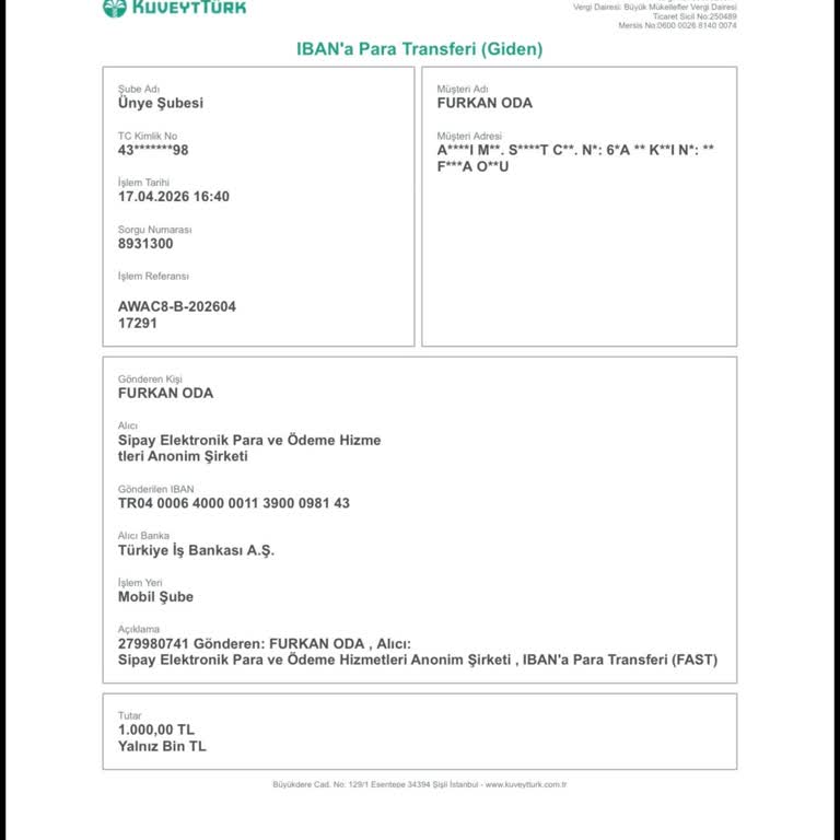 1000 TL Yükleme Gecikmesi Ve İade Talebi