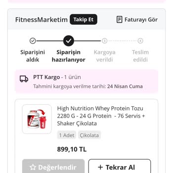 Siparişim 24 Nisan’a Kargoya Verilmedi Ve Teslimat Gecikti