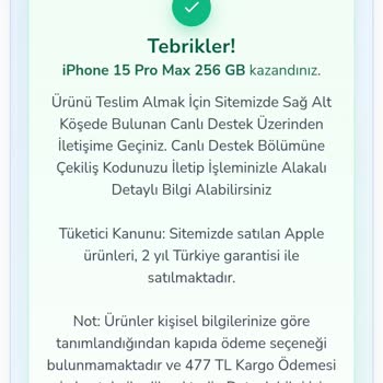 Sahte Çekilişte Kargo Ücreti Talebi Ve Hesap İncelemesi