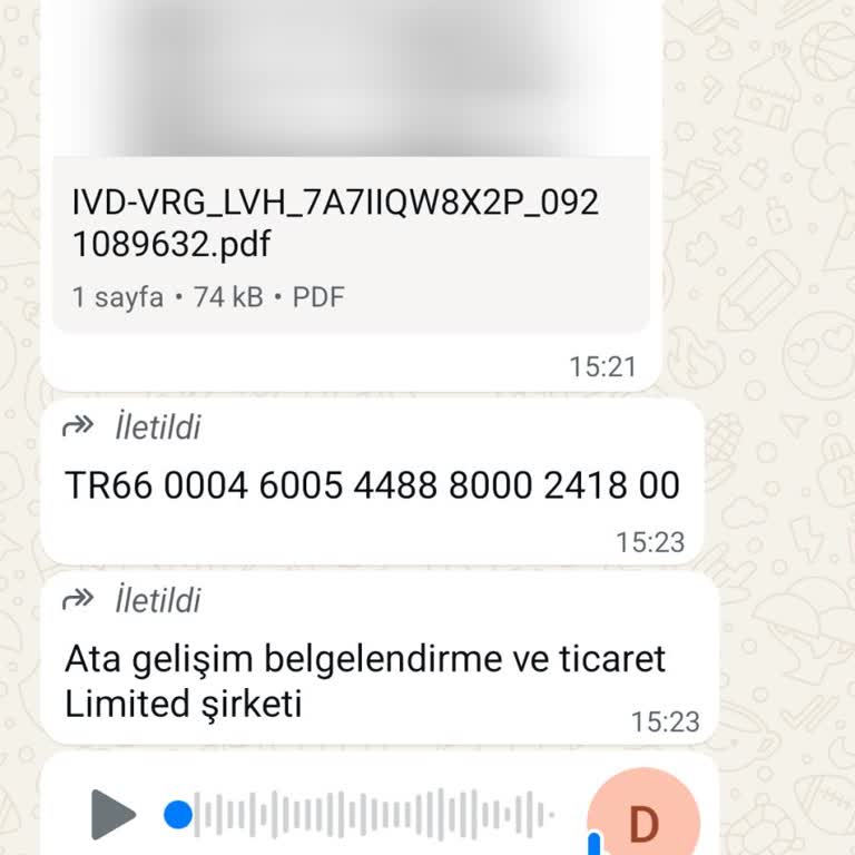 Ata Gelişim Belgelendirme Hizmet Almadım Vazgeçme Bedeli İstiyorlar