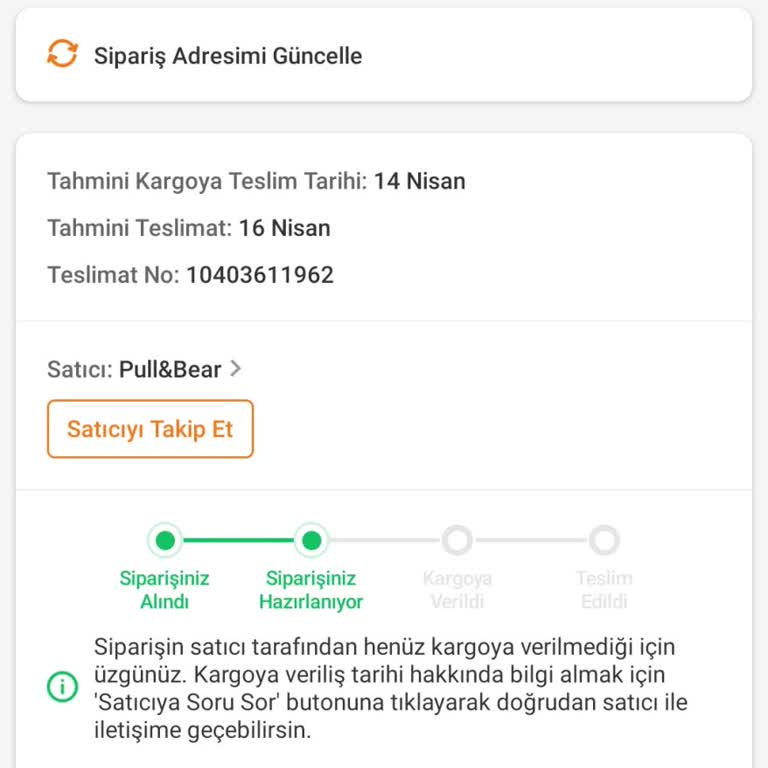 Trendyol’da Pull & Bear Ayakkabı Siparişi Kargoya Verilmedi Ve Ücret İadesi Yapılmadı