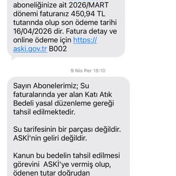 ASKİ Yanlış Abonelik SMS’leri Ve Kişisel Veri İhlali Şikayeti