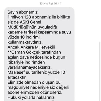 ASKİ Yanlış Abonelik SMS’leri Ve Kişisel Veri İhlali Şikayeti