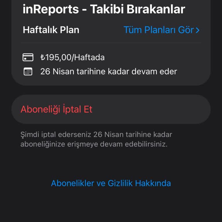 İnreports Uygulaması Gerçek Dışı Raporlar Sunuyor; 195 TL İadesi Ve Abonelik İptali Talebi