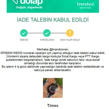 Dolap Ayıplı Saat Gönderildi, İade Reddedildi ve Hesabım Haksızca Kapatıldı