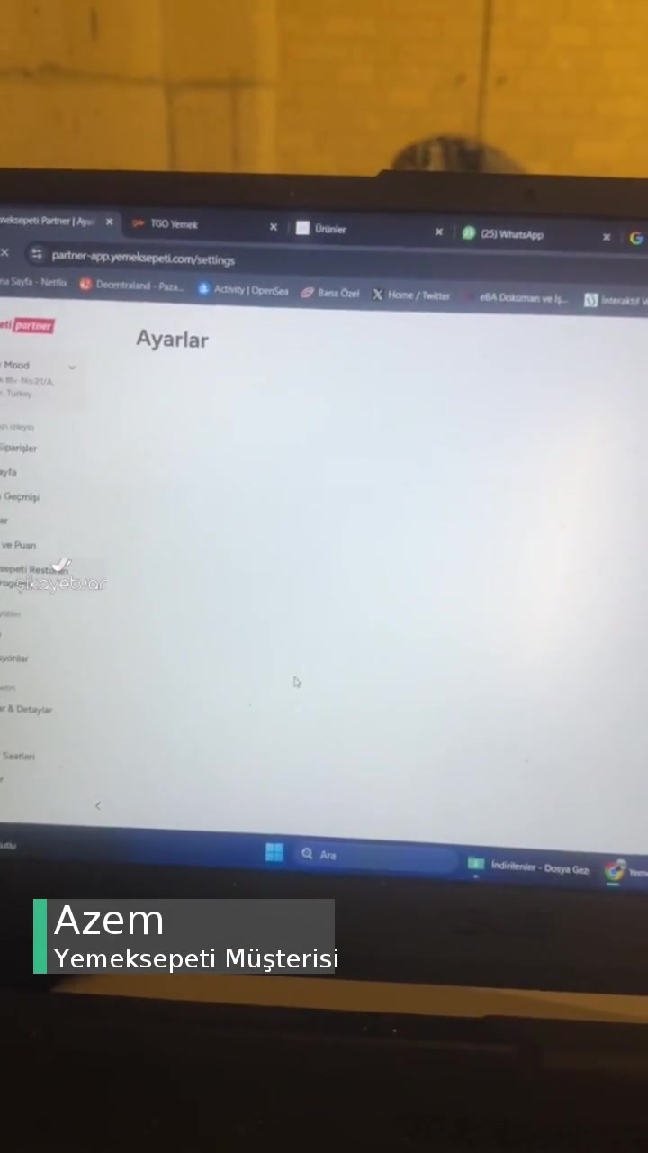 Yemeksepeti Gönderim Bölgeleri Sekmesi Çalışmıyor! videonun kapak resmi