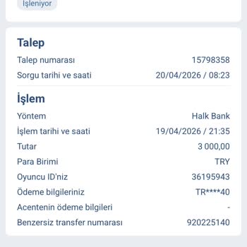 1XBET'te 3.000 TL Çekim Talebinde Cevapsız Bekleme