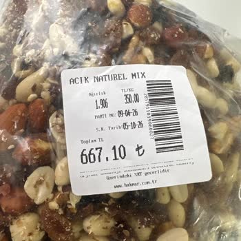 Hakmar Naturel Mix'te Bozuk Fındıklar Ve Sağlık Riski