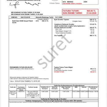 Vodafone Yanlış Faturası Ve Çelişkili Müşteri Hizmetleri